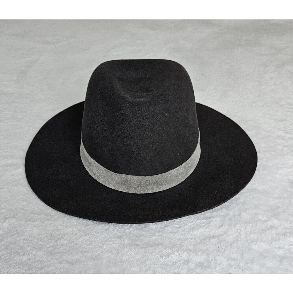 JANESSA LEONE goop fave! wool felt suede-band travel intermix fedora hat $310 m - Picture 3 of 11